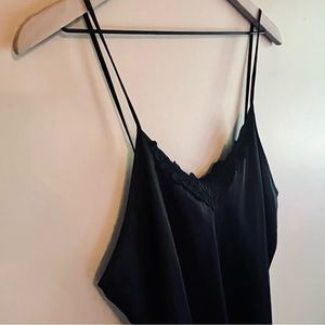 Vintage Black Silk Slip Dress Intimate Affair of California Size M / L
